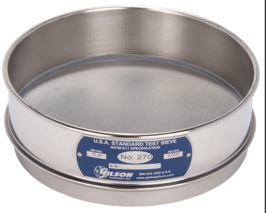 Tamiz 8" x 2" Malla N°270 (53 micras) ASTM E 11