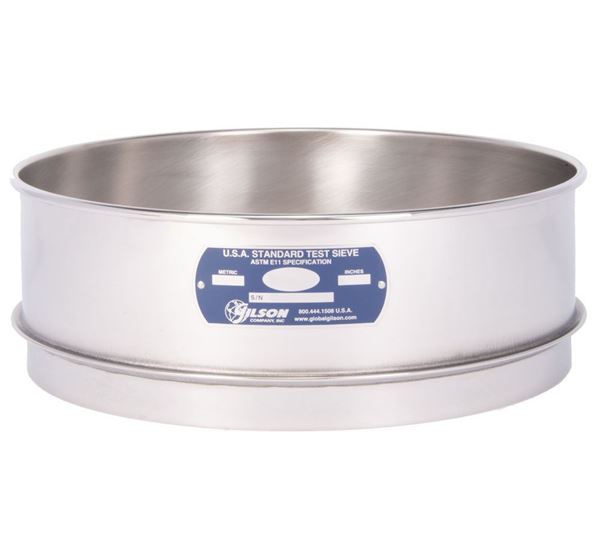 Tamiz de 12", totalmente inoxidable, altura completa, 3" Gilson V12SF 3"