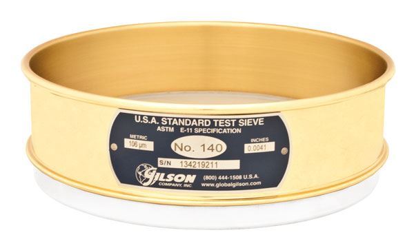 Tamiz de 8", latón/inoxidable, altura completa, 3/4" (19 mm) Gilson V8CF 3/4" (copiar)