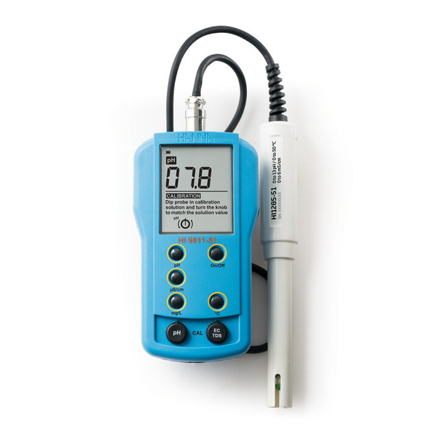 Medidor de pH/CE/TDS/Temperatura con electrodo HI1285-51