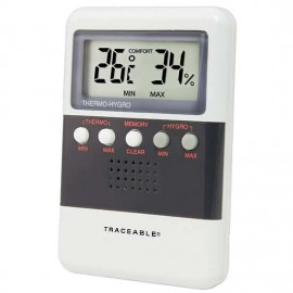 Termohigrómetro trazable 98766-84 con memoria y calibración, 25 a 95%, 32 a 122 °F