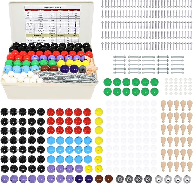 Kit de modelo molecular, 419 piezas de química molecular