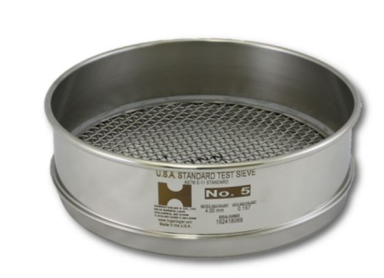Tamiz de Prueba ASTM No. 50, 8" Diámetro, Altura Completa, Acero Inoxidable W.S. Tyler 5205