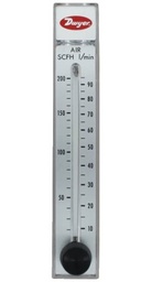 Medidor de flujo escala de 5", 20-200 SCFH/10-95 LPM aire, válvula SS Dwyer RMB-54D-SSV
