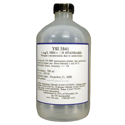 [Marca Ysi, código 003841] Solución estándar de Amonio 1 mg/L, frasco de 500 mL, marca Ysi, código 003841