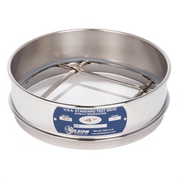 Tamiz de 8", Acero inoxidable, altura completa, 4" Gilson V8SF 4"