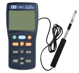 Anemómetro térmico de flujo de aire probador de velocidad de aire con interfaz USB Graigar TES-1341N