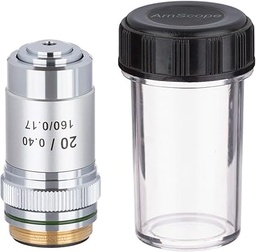 Objetivo del microscopio acromático 20X Amscope A20X