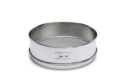 Tamiz de prueba de acero inoxidable de 8" de altura completa, malla n.° 14 W.S. Tyler 5196